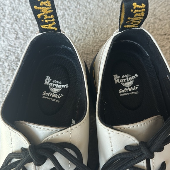 Dr. Martens White/Off White Platform Shoes - Picture 3 of 6
